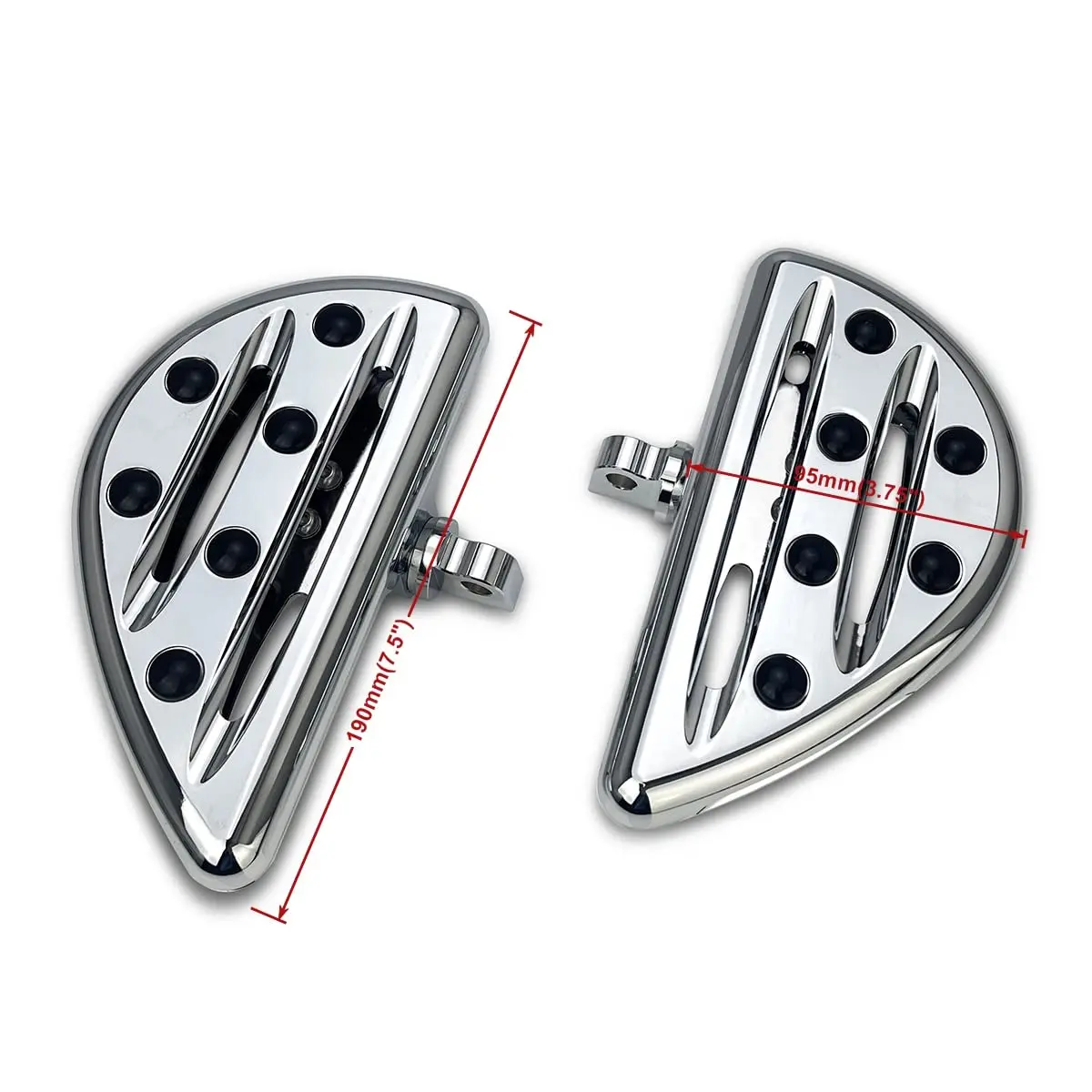 

Chrome Aluminum Alloy Edge Cut Driver & Passenger Floorboards for Touring 1980-2015
