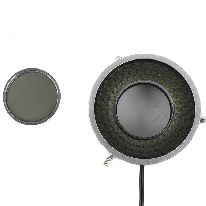 Ring LED Light Source 96 LED Ring Ligh USB Power Adapter Polarizer Light Eliminates Reflections For BGA Rework Screen Inspection