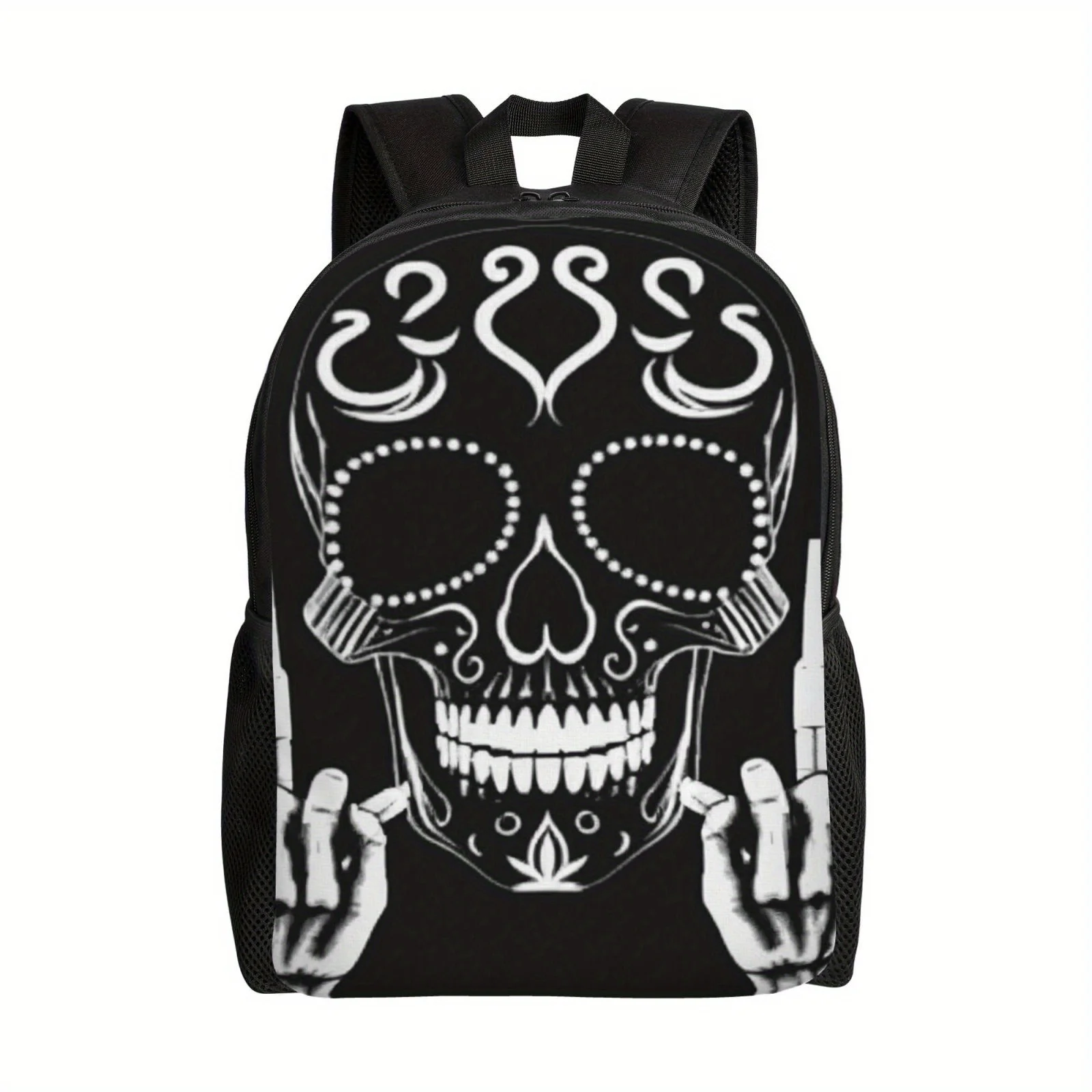 

Fun skull print street style cool backpack, suitable for daily commuting of men and women