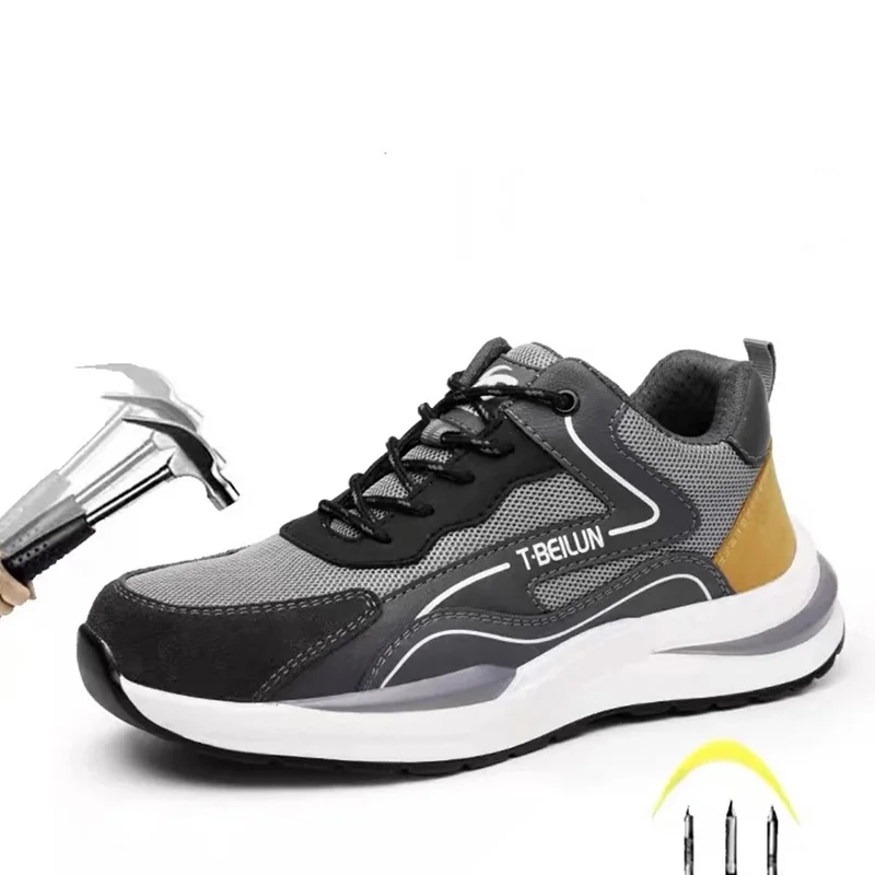 

Мужские стальные носки большого размера fsahion, рабочая защитная обувь, дышащая летняя рабочая обувь для улицы, безопасная защитная обувь на платформе