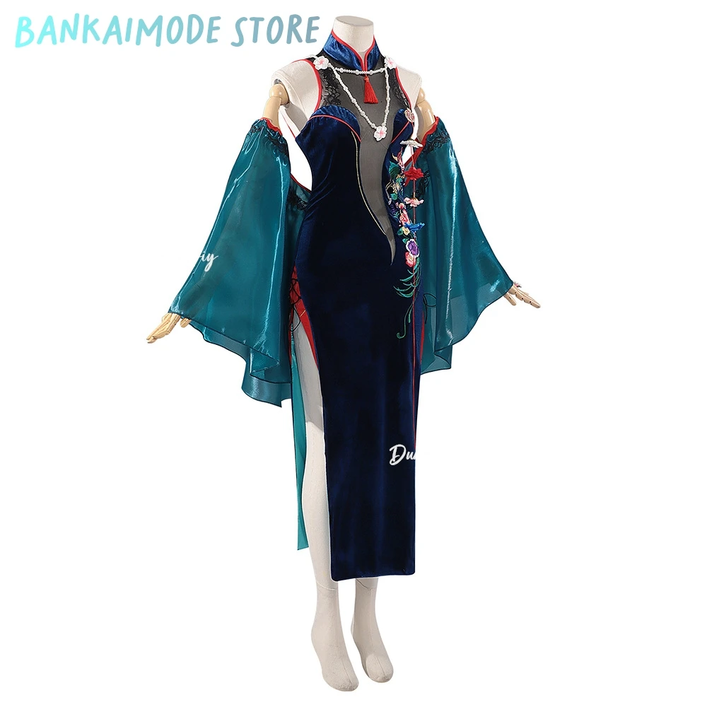 เกม Path To Nowhere Cabernet เครื่องแต่งกายสไตล์จีน Cheongsam ชุด Retro ชุด Cabernet บทบาทเล่นวิกผมรองเท้าชุด 3xl