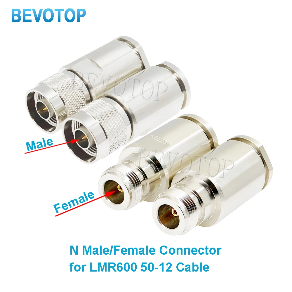 5PCS N Male/Female CNT600 LMR600 SYV50-12 12D-FB SYWV cable RF Coaxial Straight Nickel plated RF Coax N-J N-K Connector