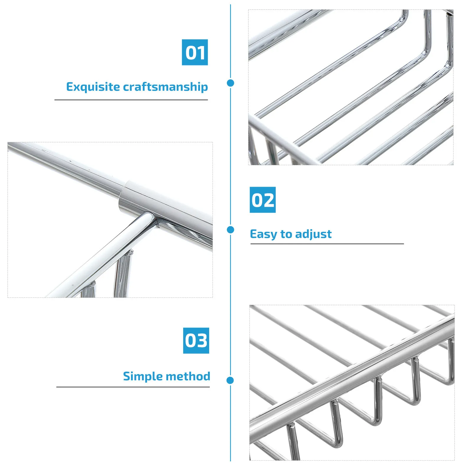 

1Pc Chrome Plated Stainless Steel Telescopic Bathtub Tray Non-slip Multifunctional Bath Rack with Phone Holder for Home Relaxing