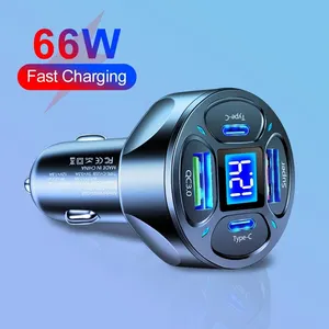 66W USB -PD -Auto -Ladegerät 2 Ports USB + 2 PD Fastladeladegerät 3.0 Schnelles Laden von Mobiltelefonadapter für iPhone Xiaomi Samsung 6 Hauptverkaufsfernsehen Samsung 70 Zoll - №3