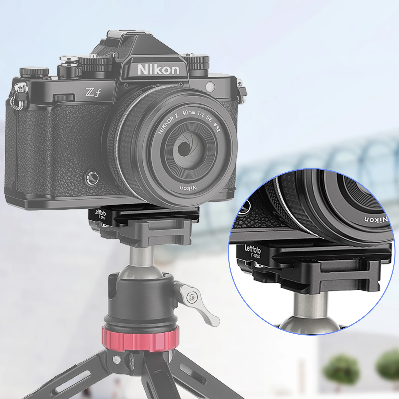 LEFTFOTO  60mm Universal Camera Quick Release Plate Metal Small QR Tripod Camera Body Mount Plate Fits Arca Swiss Standard Clamp