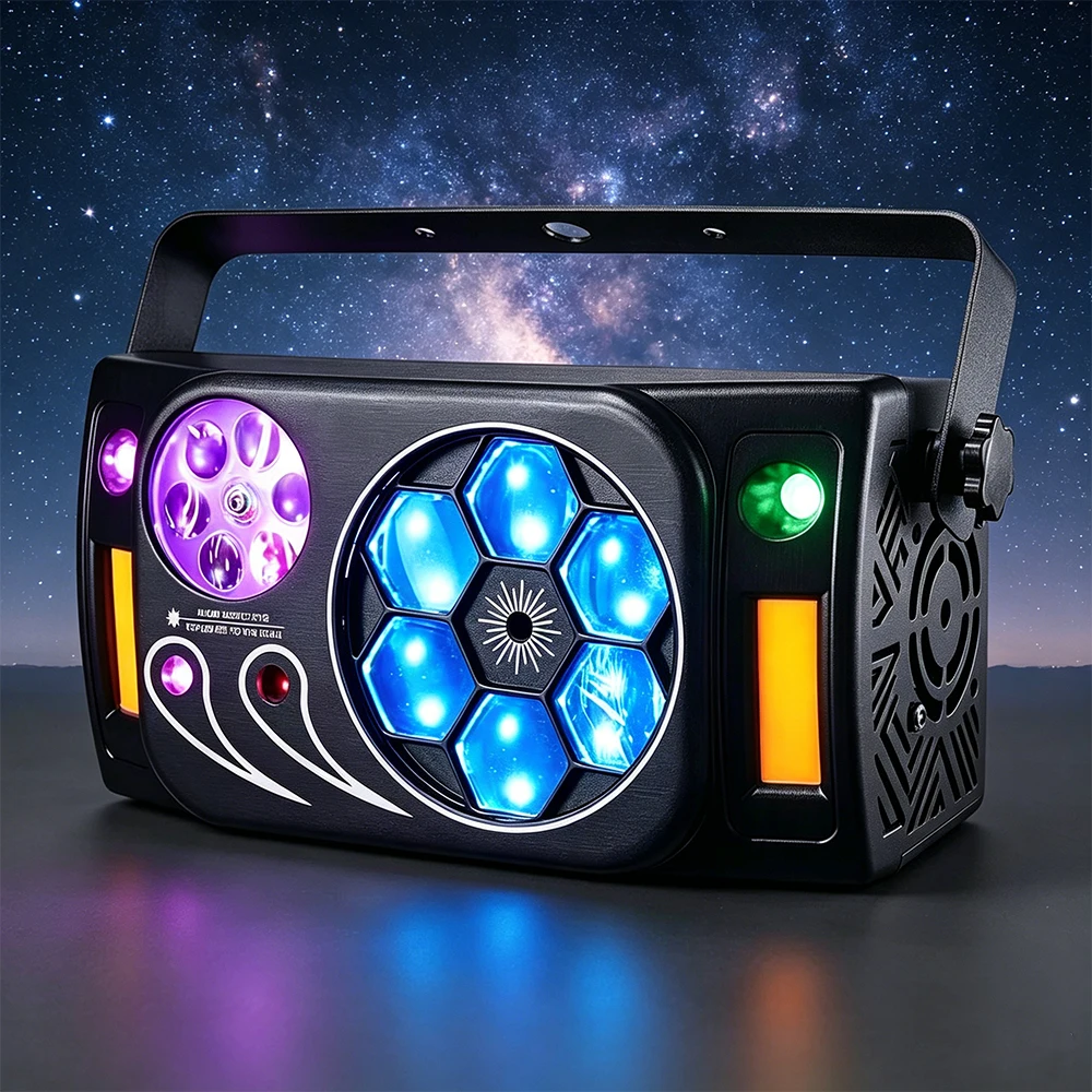 

80W LED Disco Light Pattern Bee Eye 6in1 Stage Effect Light for DJ Disco Holiday Wedding Dance Lamp