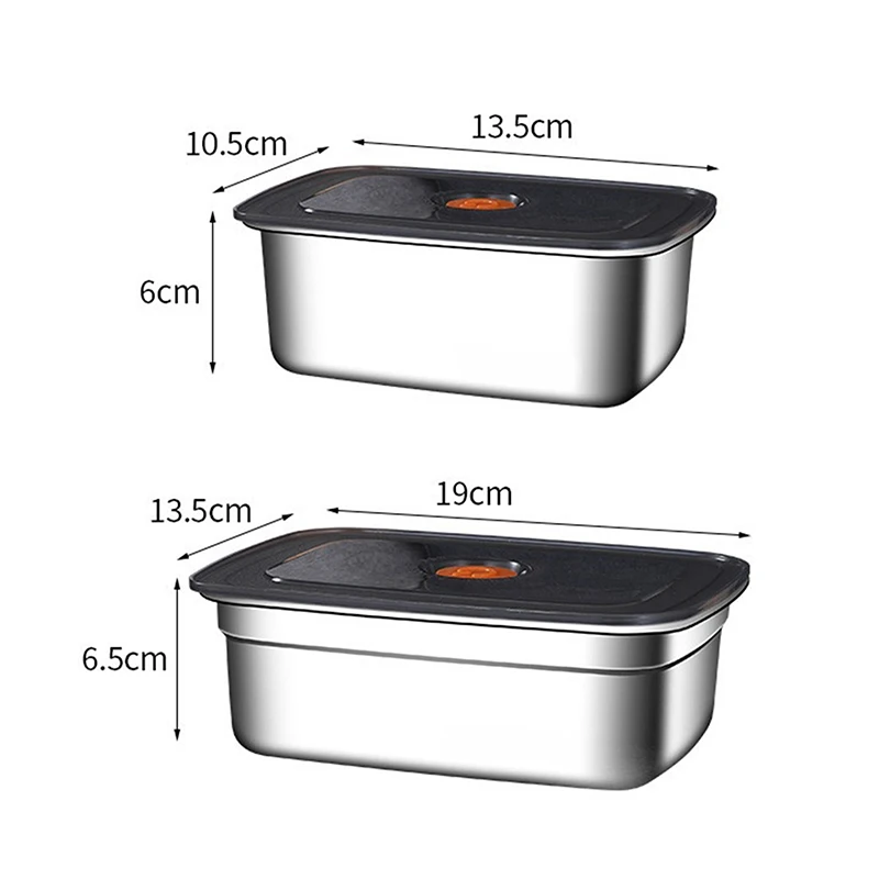 Auslaufsichere Lunchbox aus Edelstahl 304 mit Deckel, Bento-Box für Outdoor-Camping, Kühlschrank und Gefrierschrank, versiegelter Behälter