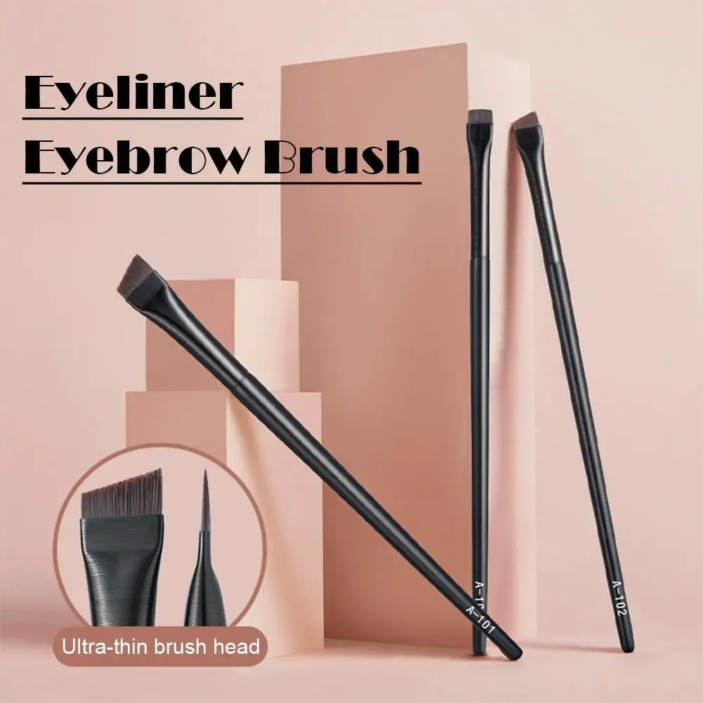 アイライナーブラシ精密ジェルアイライナーメイクブラシ超薄型ライナーブラシ細字アイライナーブラシ女性女の子用