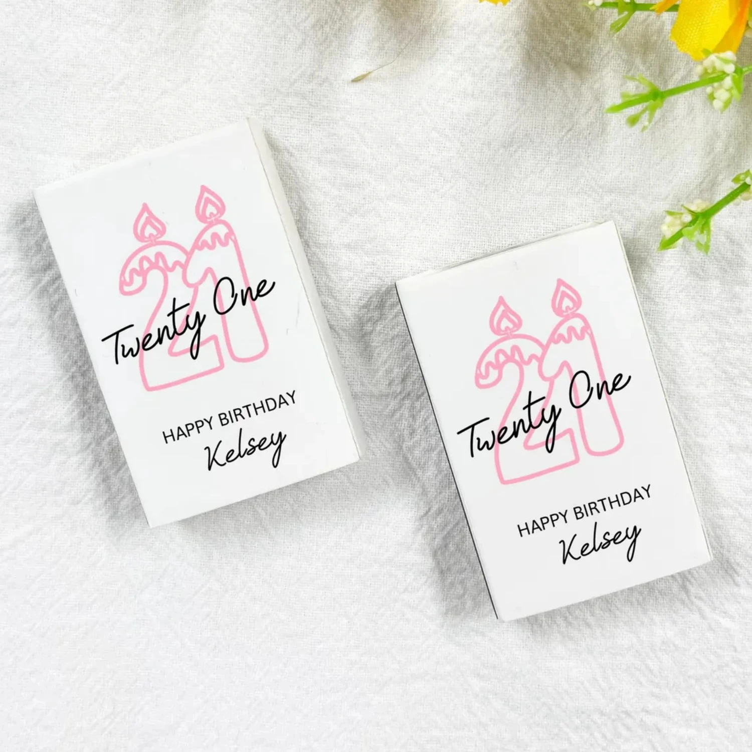 

21st Birthday Matchboxes, Custom Matchboxes, Bulk Of Birthday Matchboxes, For Wedding, Engagement Party, Bridal Shower, Birthday