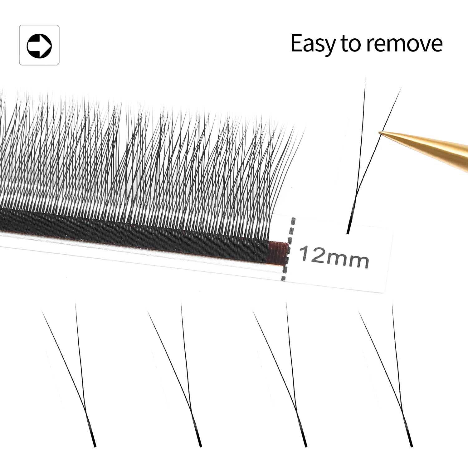 XIUSUZAKI New U Shape YY Lashes Extensions Single Double Tip 2D YY Shape Eyelashes Extensions Natural Premade Fans Volume Lashes