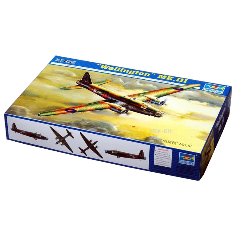 Trumpeter 01627 1/72  British Wellington MK III Bomber Aircraft Military Collectible Plastic Assembly Model Toy Building Kit