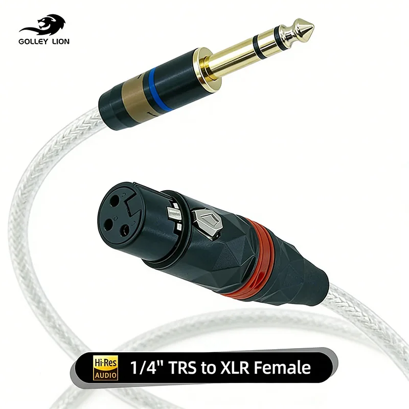 

1/4 Inch TRS to XLR Female Cable 6.5mm Balanced Cable Suitable for Professional Cables in Guitars Mixers and Recording Studios