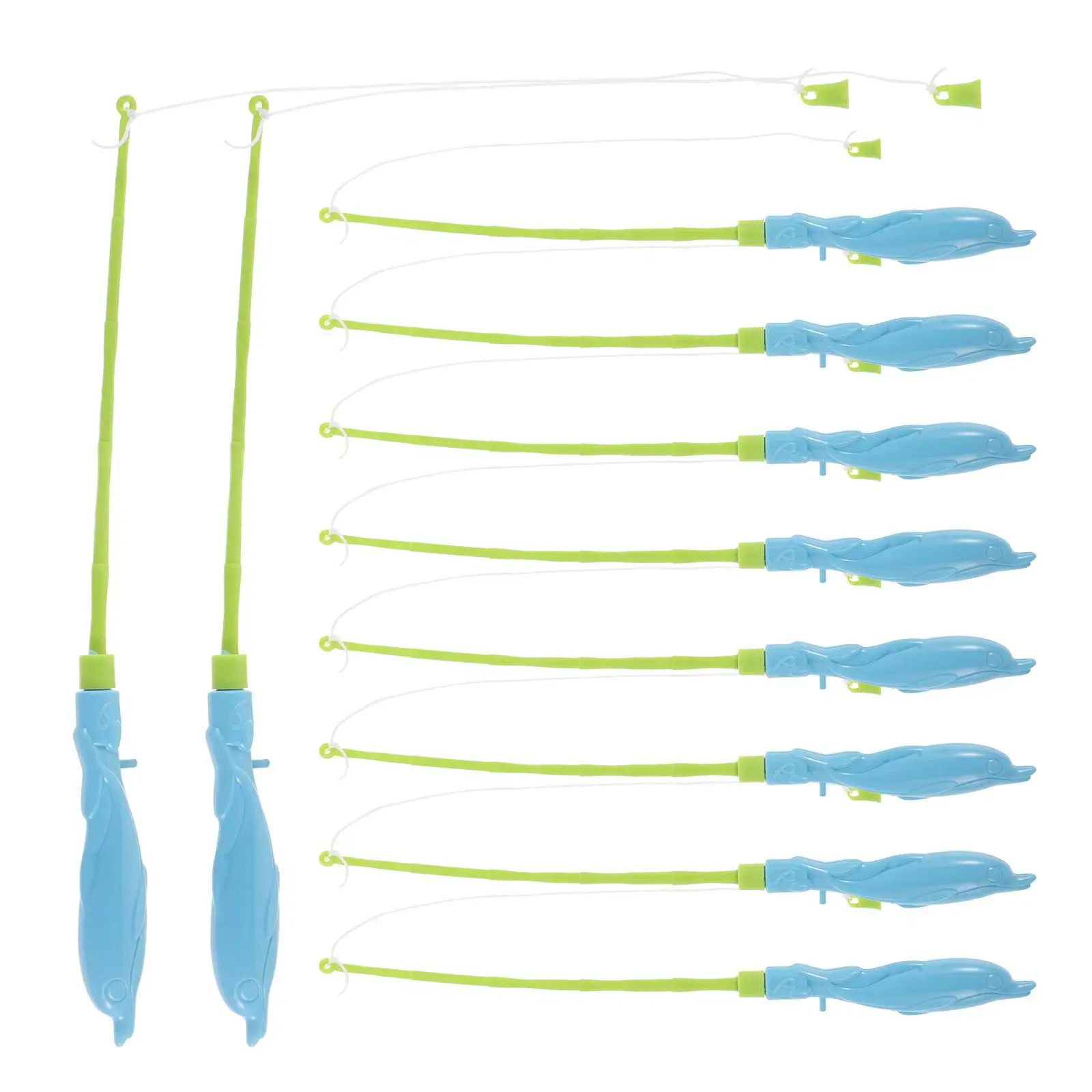 10 Pcs Children's Fishing Rod Baby Toy Bath Toys Commercial Pole Pool Kid Rods Games for Kids