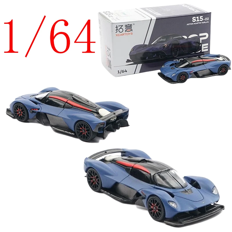 

XCARTOYS Diecast 1/64 Scale Aston Martin Alloy Model Cars Aston Martin Matte Blue Racing Car S15-02 Collectible Play Vehicles
