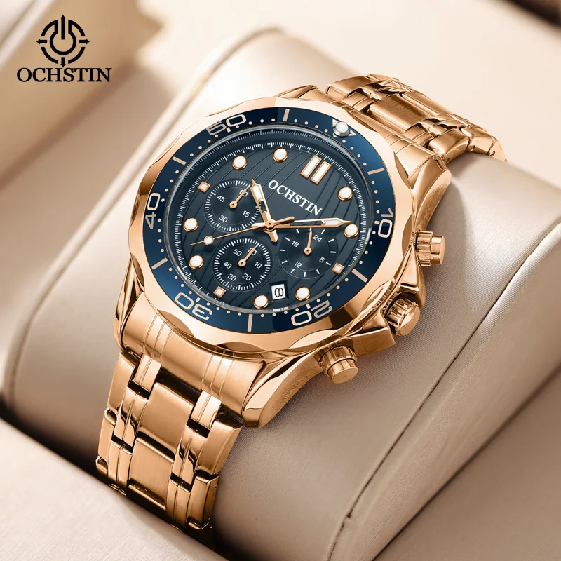 OCHSTIN Hot Model 2024 Mariner Series Sport Street Waterproof Watch Multifunction Quartz Movement Men's Quartz Watch