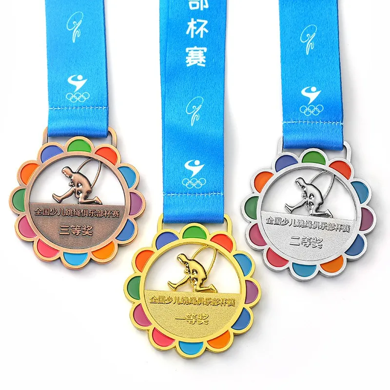 Customized Metal Running Medal, High Quality Paint Marathon Medal