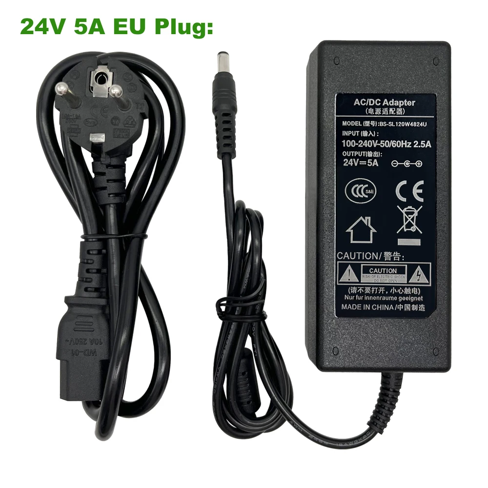 LASER TREE-adaptador de corriente de 12V y 24V, enchufe europeo y estadounidense para módulo láser, cabezal de grabador, bomba de aire, herramientas