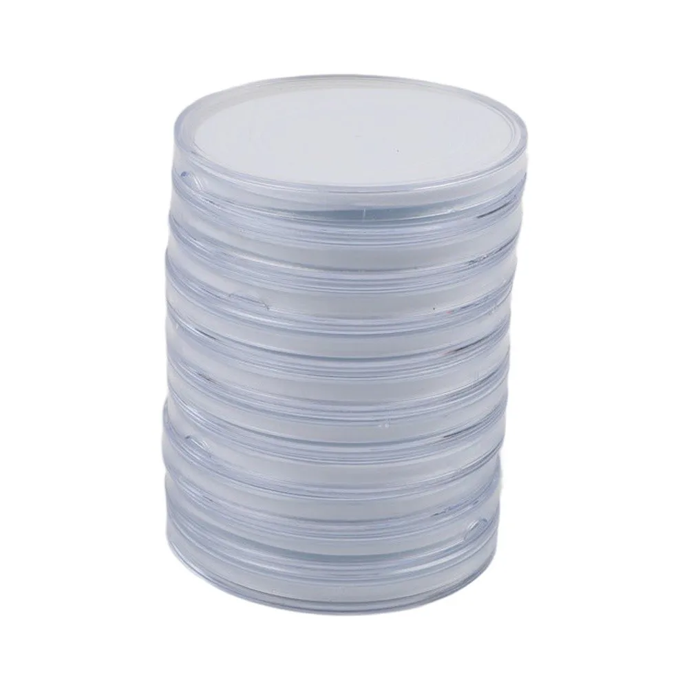 Transparent 70mm Coin Capsules 10 Piece Pack for Coin Collectors Featuring Five Sets of Graduated Inner Ring Gasket Sizes