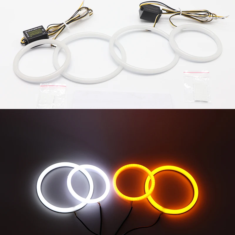 Switchback Cotton Light Rings DRL LED Angel Eyes Kit For Brabus Smart Fortwo W451 Mk2 2008-2014 Cars Headlight Retrofit