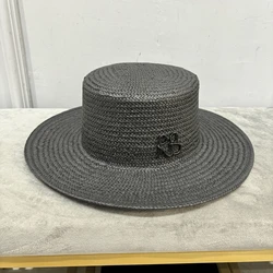 2024 new arrival black straw hat for women sun hat in summer