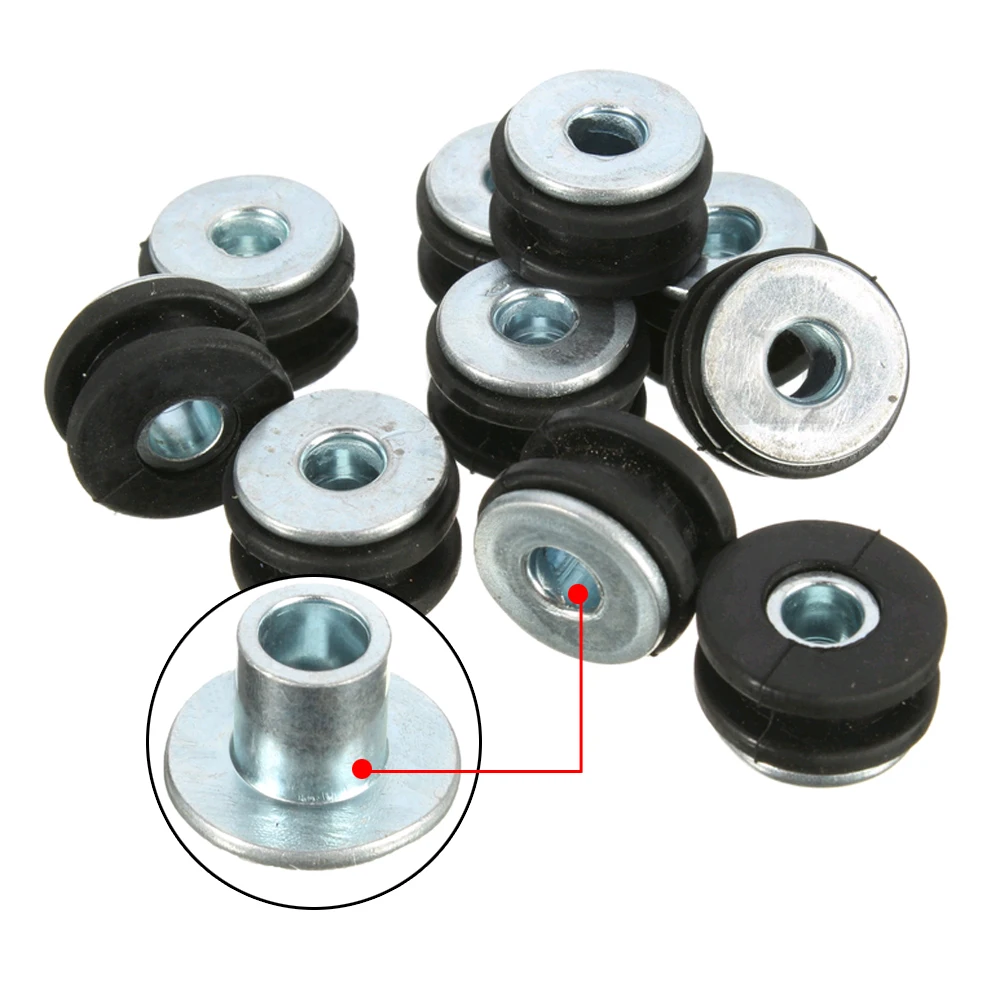 10pcs Motorcycle Universal Rubber Grommets Shock-absorbing Screws Bolt for Honda Yamaha Suzuki Kawasaki Motorcycle Accessories