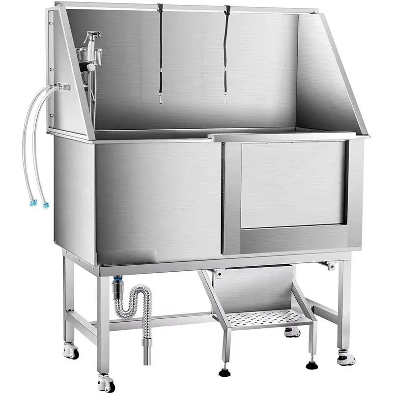 

Large size custom dog grooming bathtub stainless steel dog bathtub