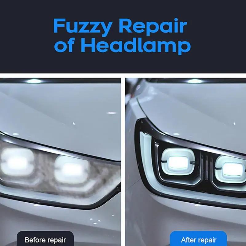 Car Headlight Repair Fluid Instant Renewal 30ML Cleaner Restorer With Sponge Repair Polish Cleaner Auto Headlight Restoration