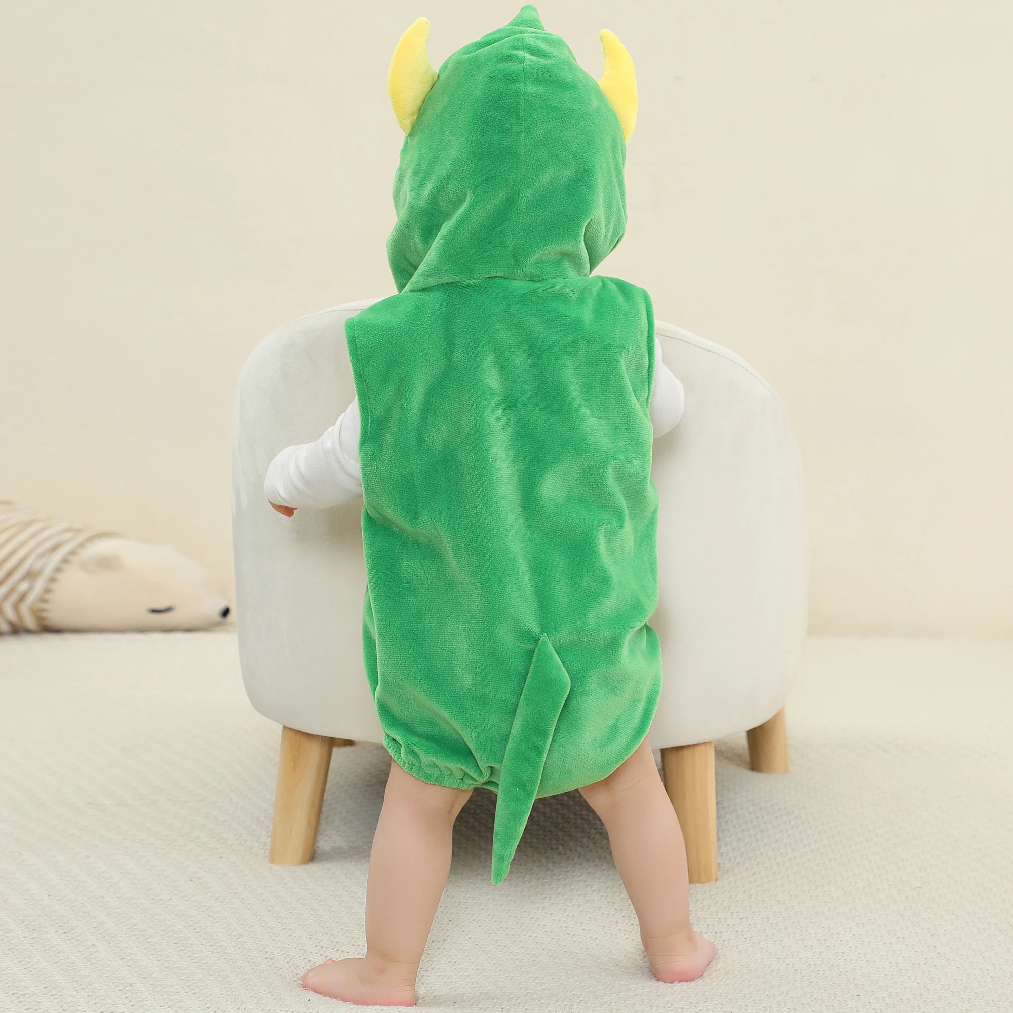 Nowe dziewczynek body jesienno-zimowe chłopięce ubrania Kawaii pomarańczowy lis Kigurumi Bebe zwierząt Cosplay kostiumy Halloween boże narodzenie