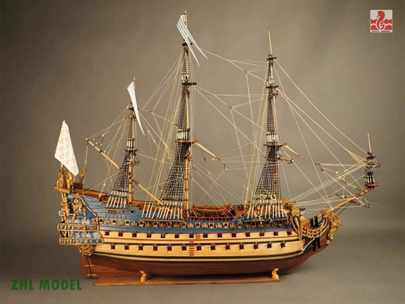 ZHL Le Soleil Royal 1669 model ship ZHL  the updated English Instruction for the latest version of Le Soleil Royal 1669 model