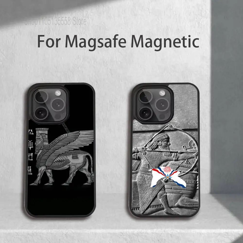 

A-Assyrian F-Flag For iPhone 17,16,15,14,13,12,11,Pro,Max,Plus,Mini,SE4,E Magnetic Magsafe Wireless Charging Phone Case