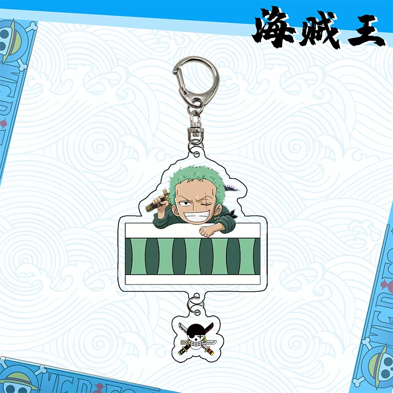 One Piece Anime Acrylic Keychain Monkey Luffy Roronoa Zoro Jewelry Bag Charms Key Ring Fashion Pendant Accessories Friends Gift view 5