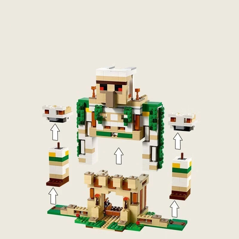 In Stock New MC Suitable The Irons Golemer Fortress Diy Moc Model Building Blocks Bricks Kids Boys Toys Christmas Gifts