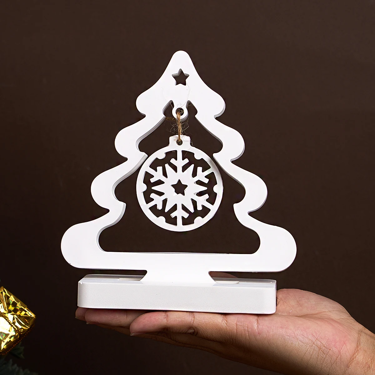 Stampo in silicone per albero di Natale Stampo fatto a mano fai-da-te appeso con fiocco di neve Stampo con fiocco di neve Etichetta per aromaterapia Stampo epossidico in gesso Decorazioni natalizie