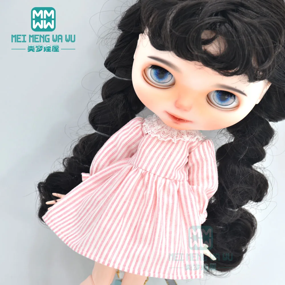 

Подходит для куклы Блит 28 см, одежда amazon OB22 OB24, модное полосатое платье, игрушки, подарки