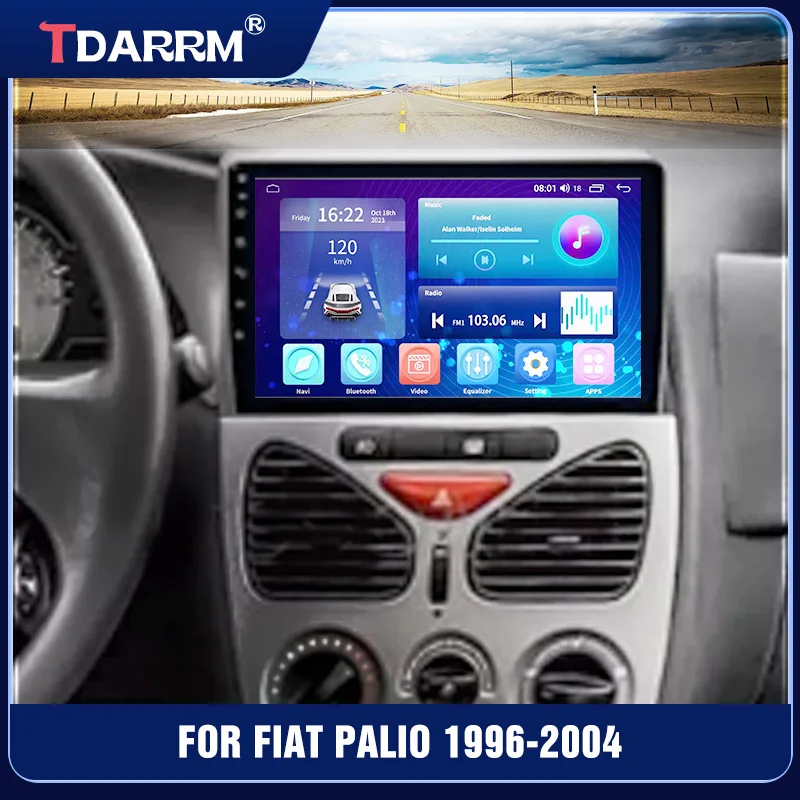 

For FIAT PALIO 1996-2004 9 inch Car Fascia DVD Frame Adapter Stereo Radio Audio Dash Head Unit Navigation Harness Panel Kit
