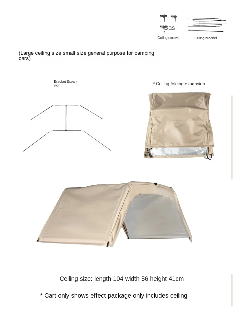 Camping Vehicle Special Camping Vehicle Canopy Rain Canopy Thickened Folding Portable Outdoor Tent Roof Accessories