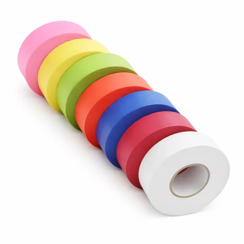 12 Rolls Flagging Tape Assorted Colors 1.5 Inch x 150ft 2 Mil Non Adhesive Marking Tape for Surveying Outdoor