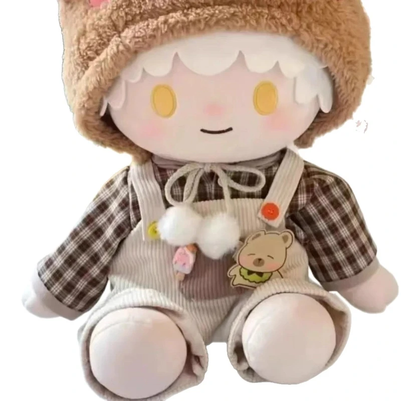 40cm Ubranka dla Lalki Siedzącej Bawełniane Ubranka dla Lalki Zestaw Uroczy Modny Zestaw Sukienka z Kreskówką Przebranie Niespodzianka Akcesoria Odzież