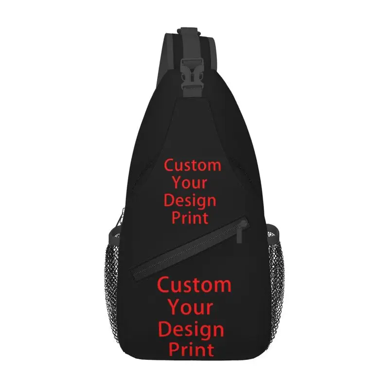 Personalizza il tuo design Borsa a tracolla con tracolla da uomo Zaino a tracolla stampato personalizzato alla moda per il campeggio in bicicletta
