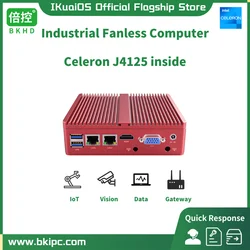 IKuaiOS 팬리스 미니 IPC 산업 제어 IoT 데이터 수집, 우분투 레드 햇, 윈도우 2x1G LAN, 2xCOM RS232 RS485, G30Red 1090-12