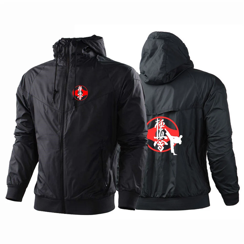 

2024 Kyokushin Karate New Men Printed Spring and Autumn Harajuku Zipper Comfortable Casual Windbreaker Coat Tops