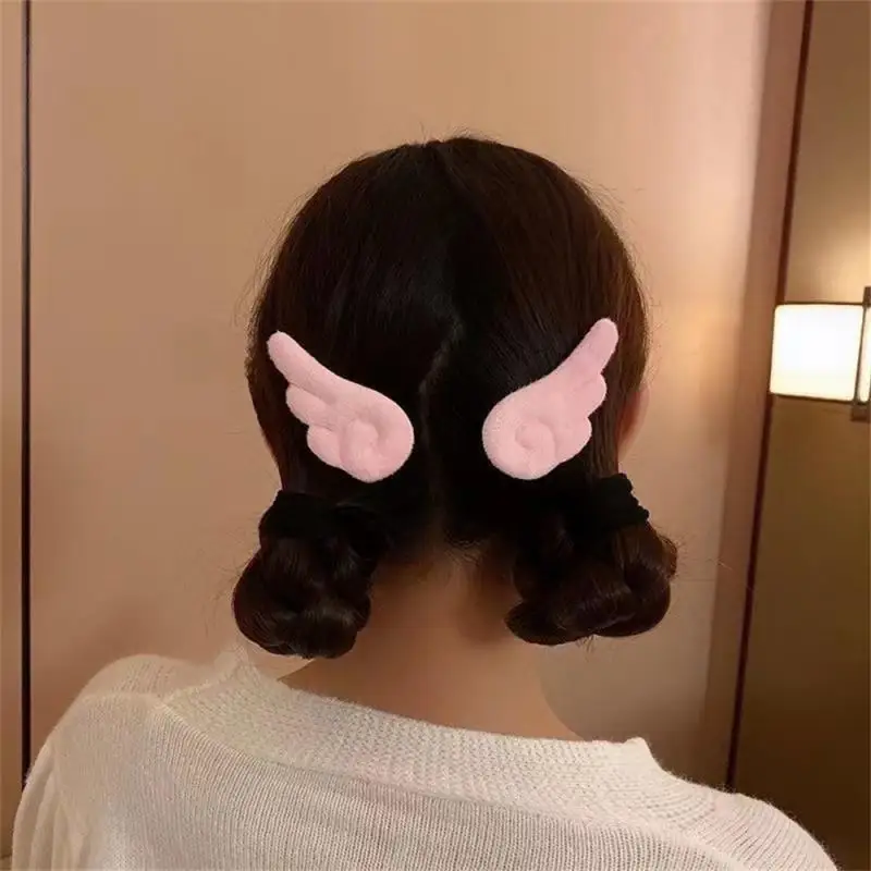 30-1PCS Magic Girl Hair Clip Side Clip White Angel Small Wings Side Clip Cute Japanese Plush Hair Clip Headdress