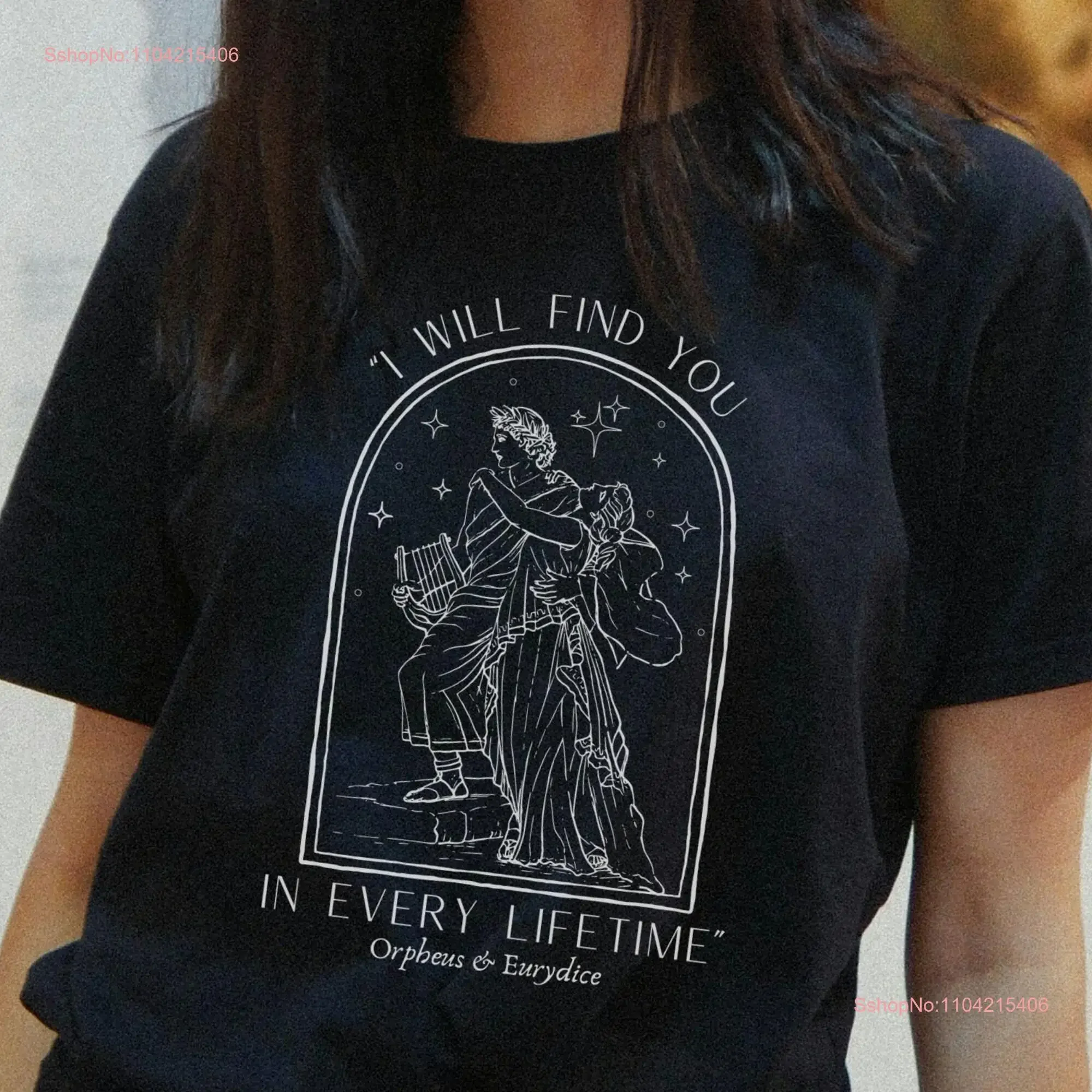 

Футболка с греческой мифологией Orpheus Eurydice Goddess Light Academy Divine Feminine Art History, подарок учителю, винтажный стираный
