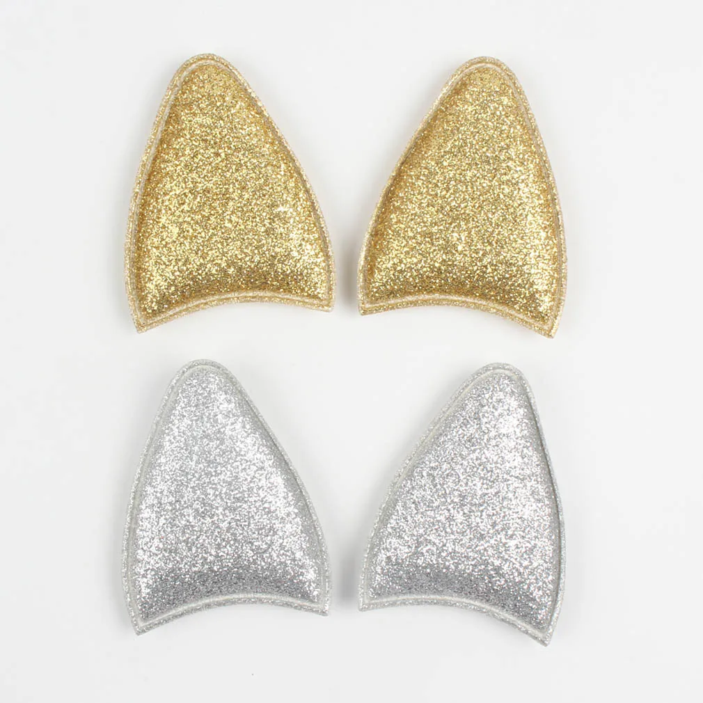 1 Pair 2023 Chic Padded Trendy Glitter Unicorn Horn Leather Ear Pads DIY Girls Hair Accessories For Women Felt Hairband Party