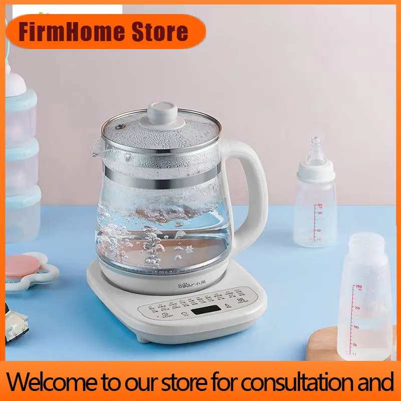 FirmHome StoreBear Health Care Electric Kettle YSH-C15W1 Tea Boiling Water Heating Electric Hot Water Heater Glass Flower Tea Po