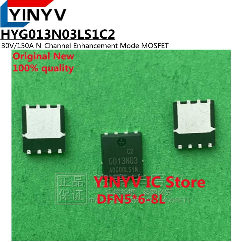 10-50Pcs HYG013N03LS1C2 G013N03 HYG013N03 DFN5*6-8L 30V/150A replace QN3109M6N QN3109 AON6512 N-Channel Enhancement Mode MOSFET