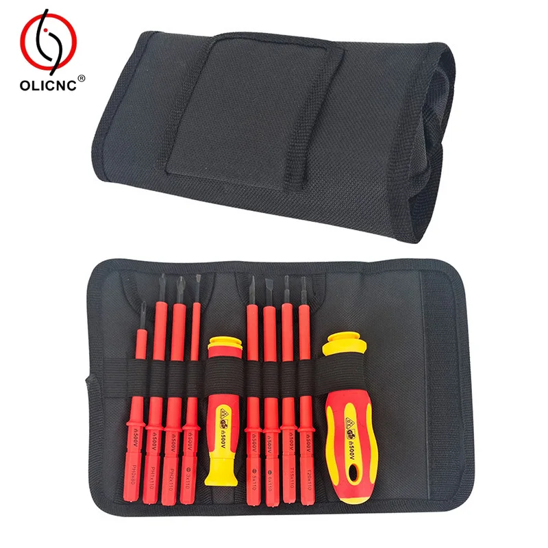 Insulated Magnetic Screwdriver Set Phillips Torx Screw Driver Bits Home Repair Electricians Tools Set 10 in 1 Hand Tools