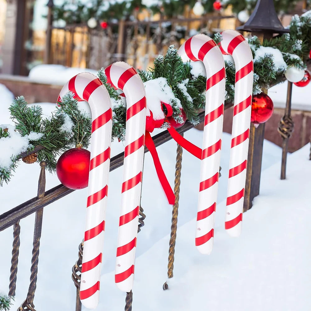 Nadmuchiwane laski bożonarodzeniowe balon Lollipop dekoracje na boże narodzenie dla domu ozdoby bożonarodzeniowe dekory zewnętrzne Navidad prezenty