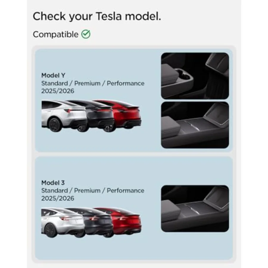 [Upgraded Under Screen Storage Organizer for Model Y Juniper Standard, Premium and Performance 2025/2026 and Model 3 Highland (