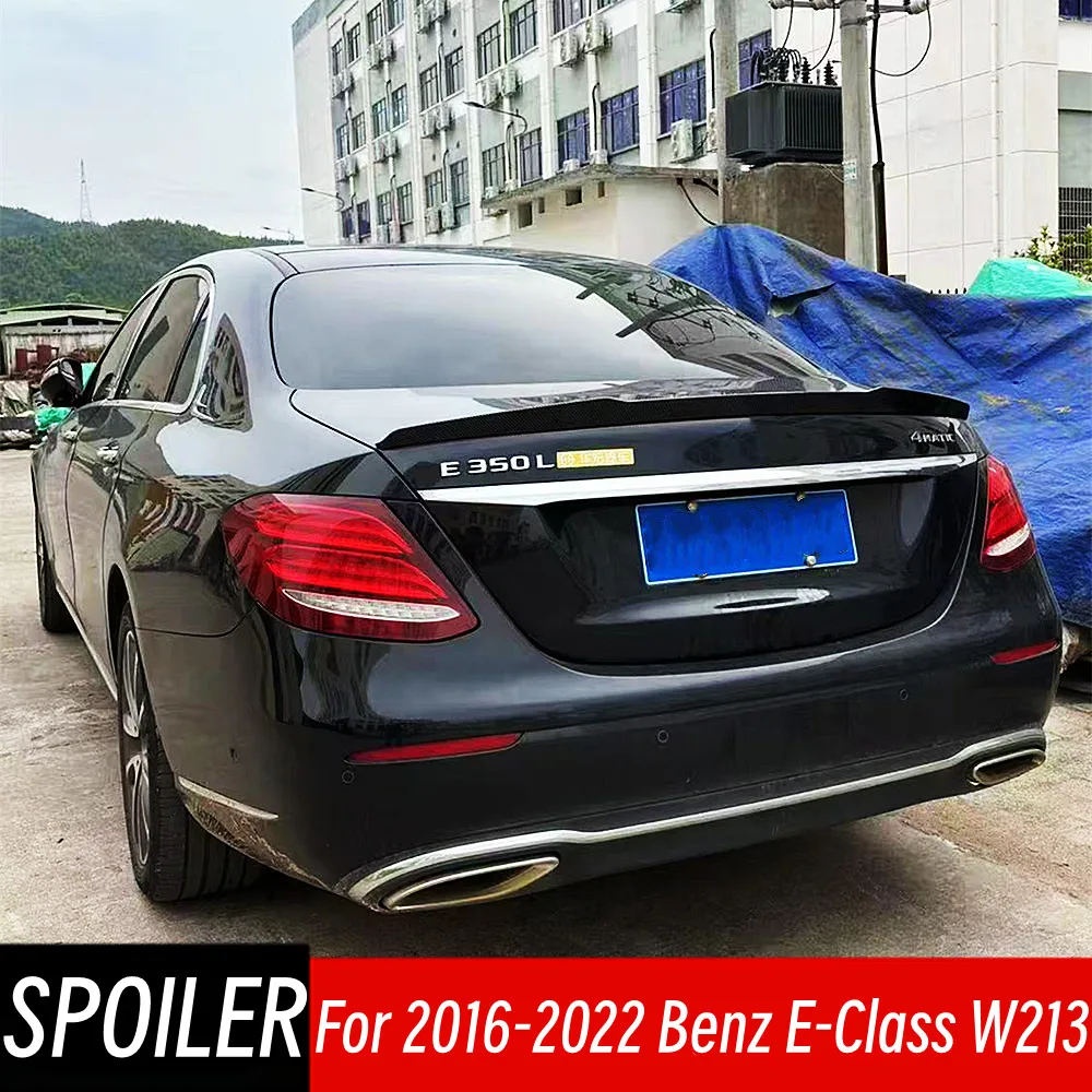 

For Benz E-Class W213 E200 E260 E300 E63S 4 Door 2016-2022 Rear Trunk Lid Boot Ducktail Spoiler Wings Car Tuning Accessorie Part